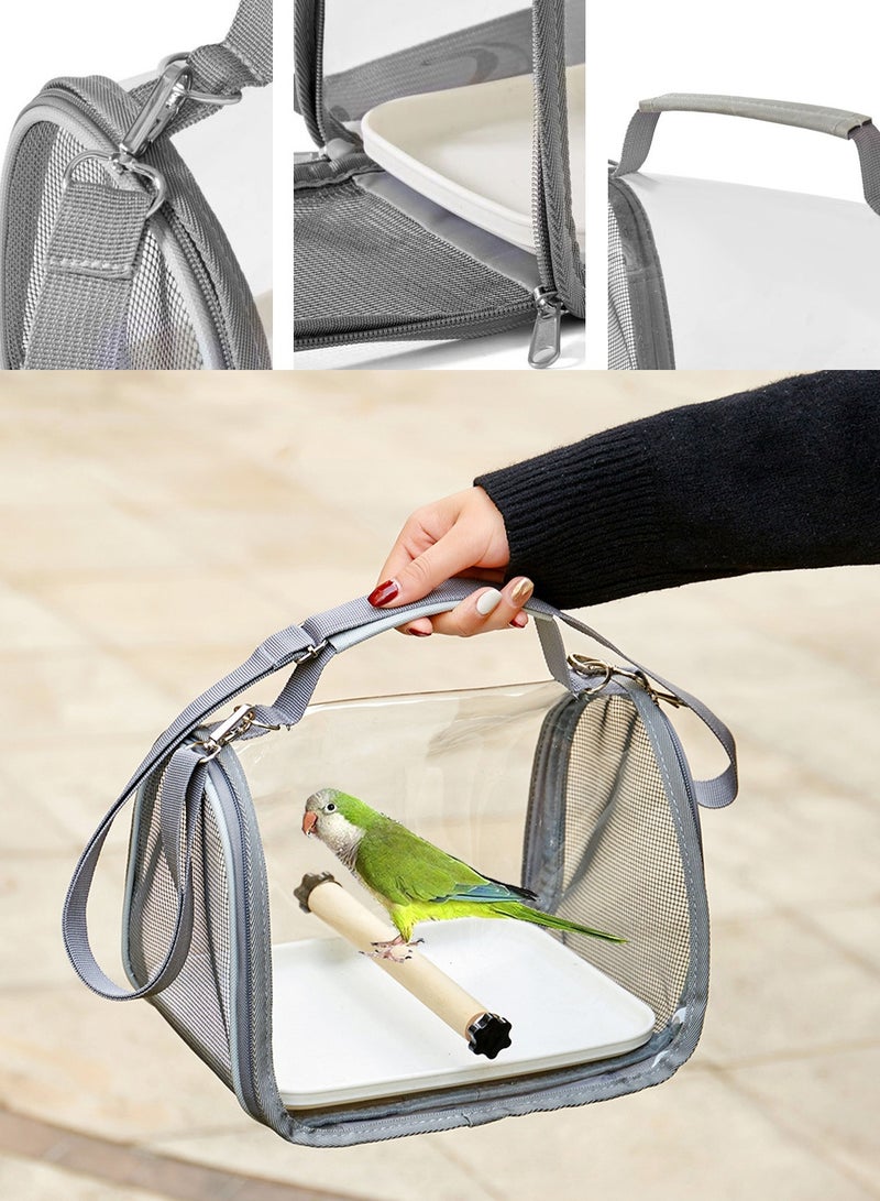 Kidle Portable Bird Cage Bird Travel Bag Parrot Travel Cage Bird Backpack Transparent Breathable Travel Cage - Image 5